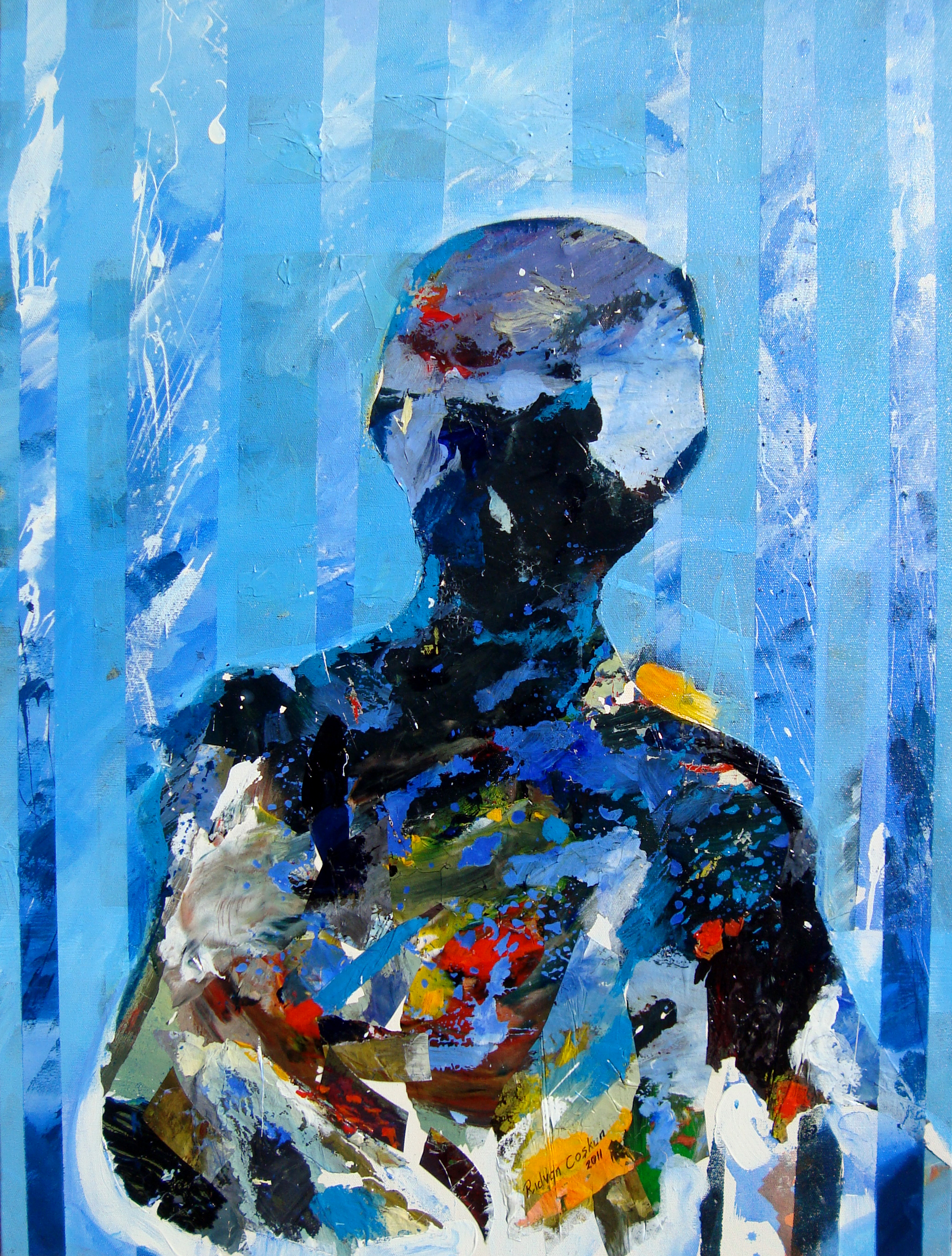 Tuval Üzerine Akrilik 'Gece Beden' 70x50cm 2010